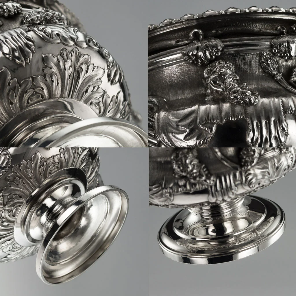 PUSHKIN ANTIQUES - ANTIQUE 19thC GEORGIAN SOLID SILVER WARWICK TEA & COFFEE SET, HENNELL III c.1818 - 19.jpg
