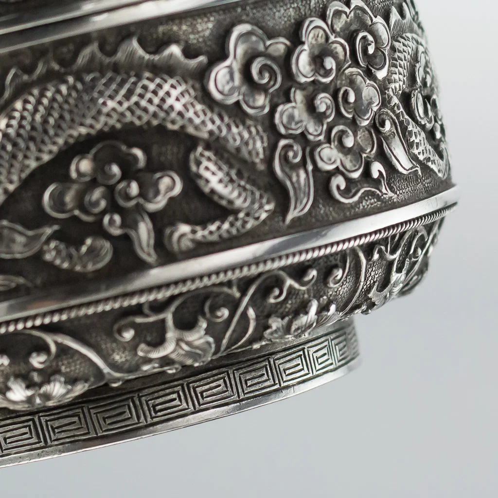 Pushkin Antiques - ANTIQUE 19thC RARE CHINESE SOLID SILVER DOUBLE BOX, H.T, HANOI c.1890 - 23.jpg