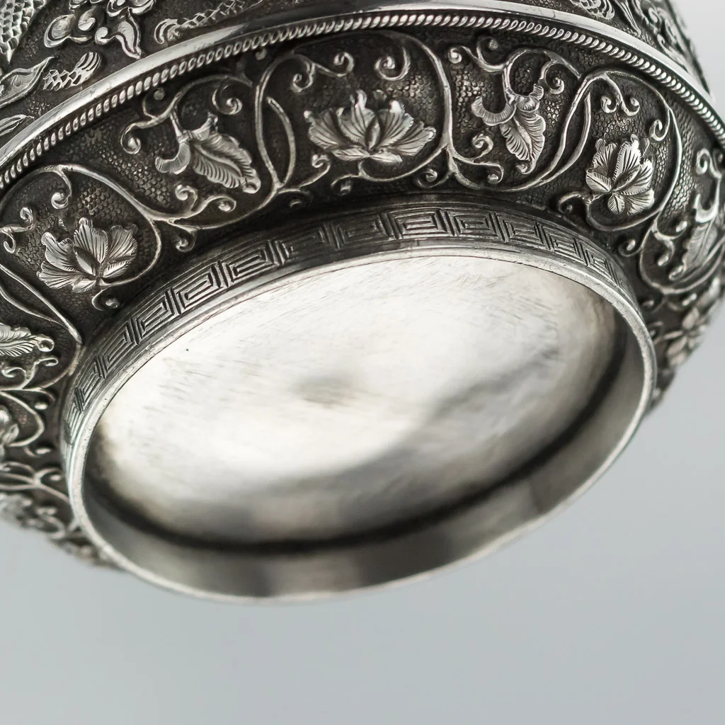 Pushkin Antiques - ANTIQUE 19thC RARE CHINESE SOLID SILVER DOUBLE BOX, H.T, HANOI c.1890 - 24.jpg