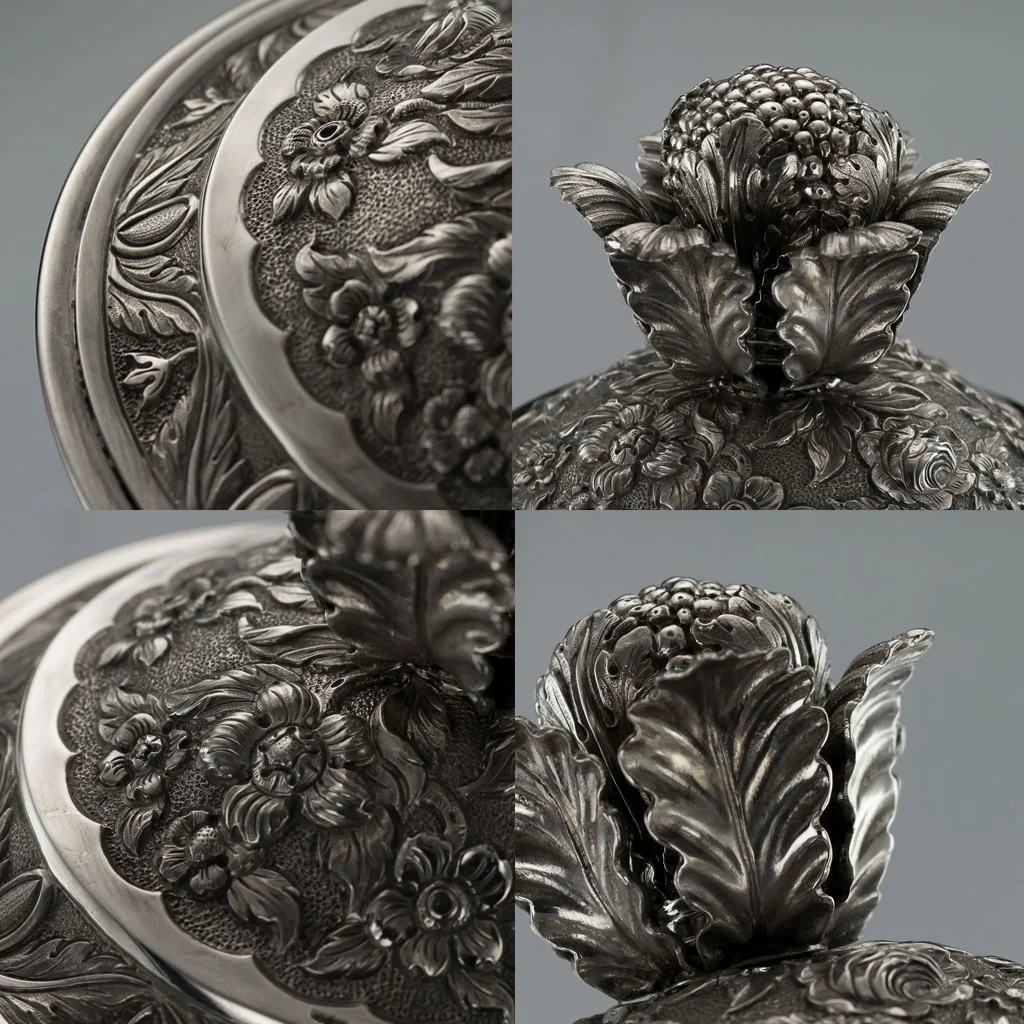 Pushkin Antiques - ANTIQUE 19TH CENTURY GEORGIAN EXCEPTIONALLY RARE SOLID SILVER HOT WATER URN : SAMOVAR, HENNELL c.1821 - 08.jpg