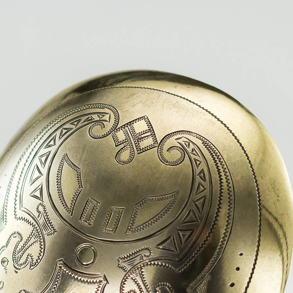 Pushkin Antiques - ANTIQUE 19thC NORWEGIAN SOLID SILVER & PLIQUE A JOUR ENAMEL SPOON c.1880 - 05.jpg