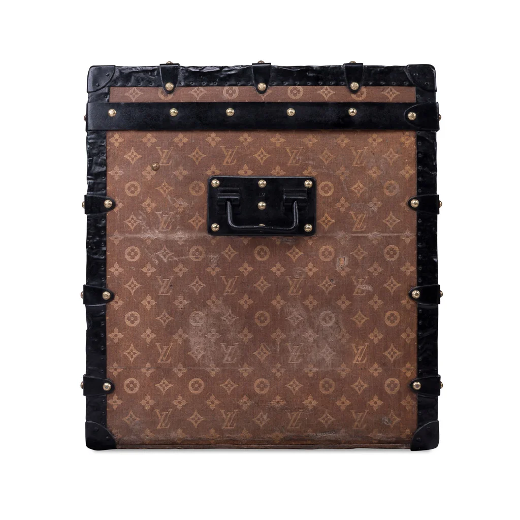 PUSHKIN ANTIQUES - ANTIQUE 20thC LOUIS VUITTON WOVEN CANVAS STEAMER TRUNK c.1900 - 04.jpg
