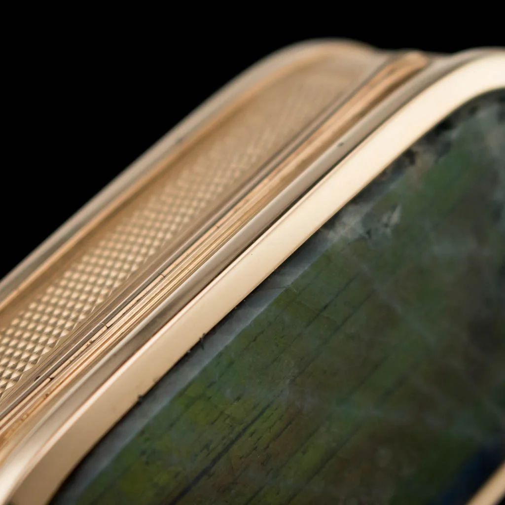 PUSHKIN ANTIQUES - ANTIQUE 19thC GEORGIAN 18K GOLD-MOUNTED LABRADORITE SNUFF BOX c.1820 - 12.jpg