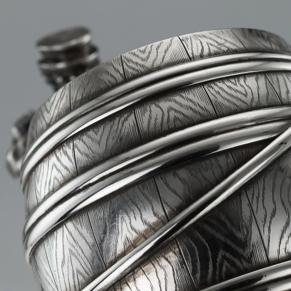 PUSHKIN ANTIQUES - ANTIQUE 19thC RUSSIAN SAZIKOV SOLID SILVER ROYAL CIGAR GARNITURE c.1870 - 18.jpg