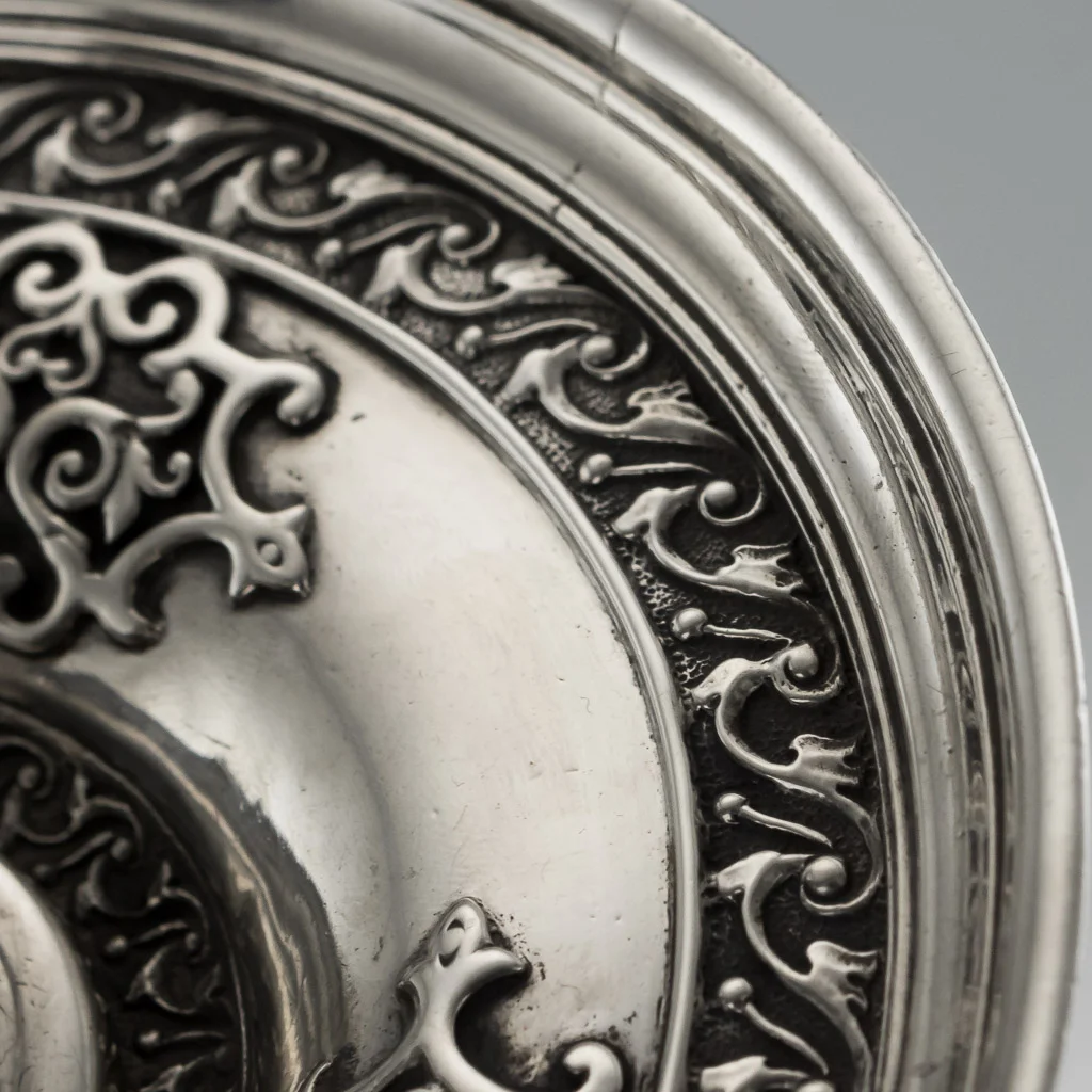 PUSHKIN ANTIQUES 2 - ANTIQUE 19thC RARE VICTORIAN SOLID SILVER CHAMBERSTICK, EDWARD FARRELL c.1846 - 13.jpg