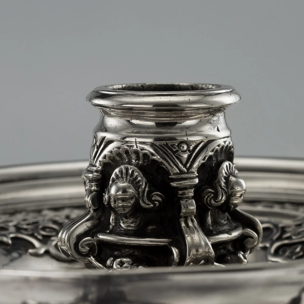 PUSHKIN ANTIQUES 2 - ANTIQUE 19thC RARE VICTORIAN SOLID SILVER CHAMBERSTICK, EDWARD FARRELL c.1846 - 15.jpg