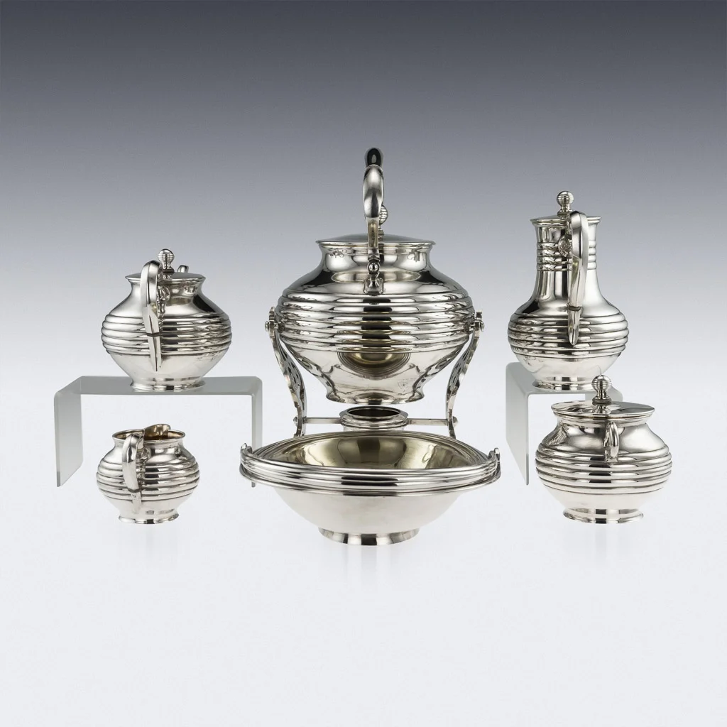 PUSHKIN ANTIQUES - ANTIQUE 19thC IMPERIAL RUSSIAN SOLID SILVER TEA SERVICE, SAZIKOV c.1866 - 03.jpg