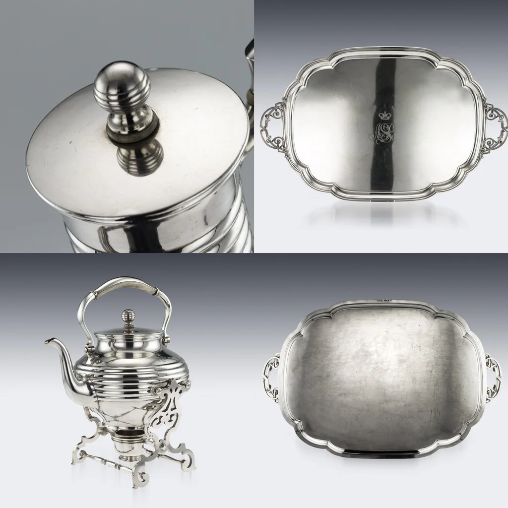 PUSHKIN ANTIQUES - ANTIQUE 19thC IMPERIAL RUSSIAN SOLID SILVER TEA SERVICE, SAZIKOV c.1866 - 08.jpg