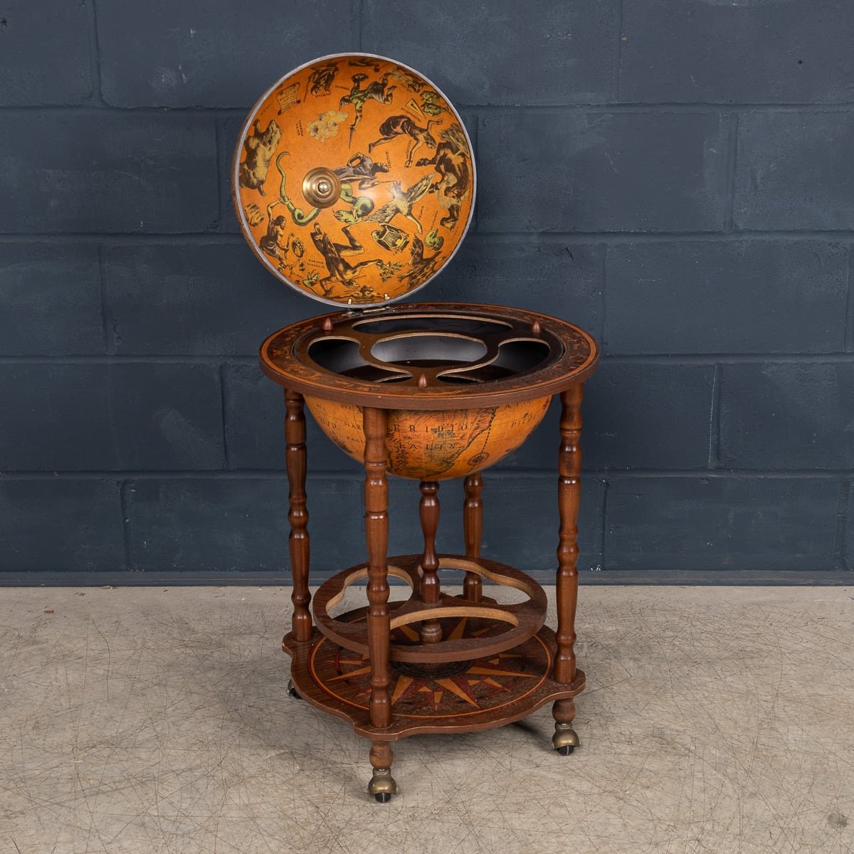 PUSHKIN'S - 20thC FRENCH GLOBE DRINKS TROLLEY c.1970 - 7.jpg
