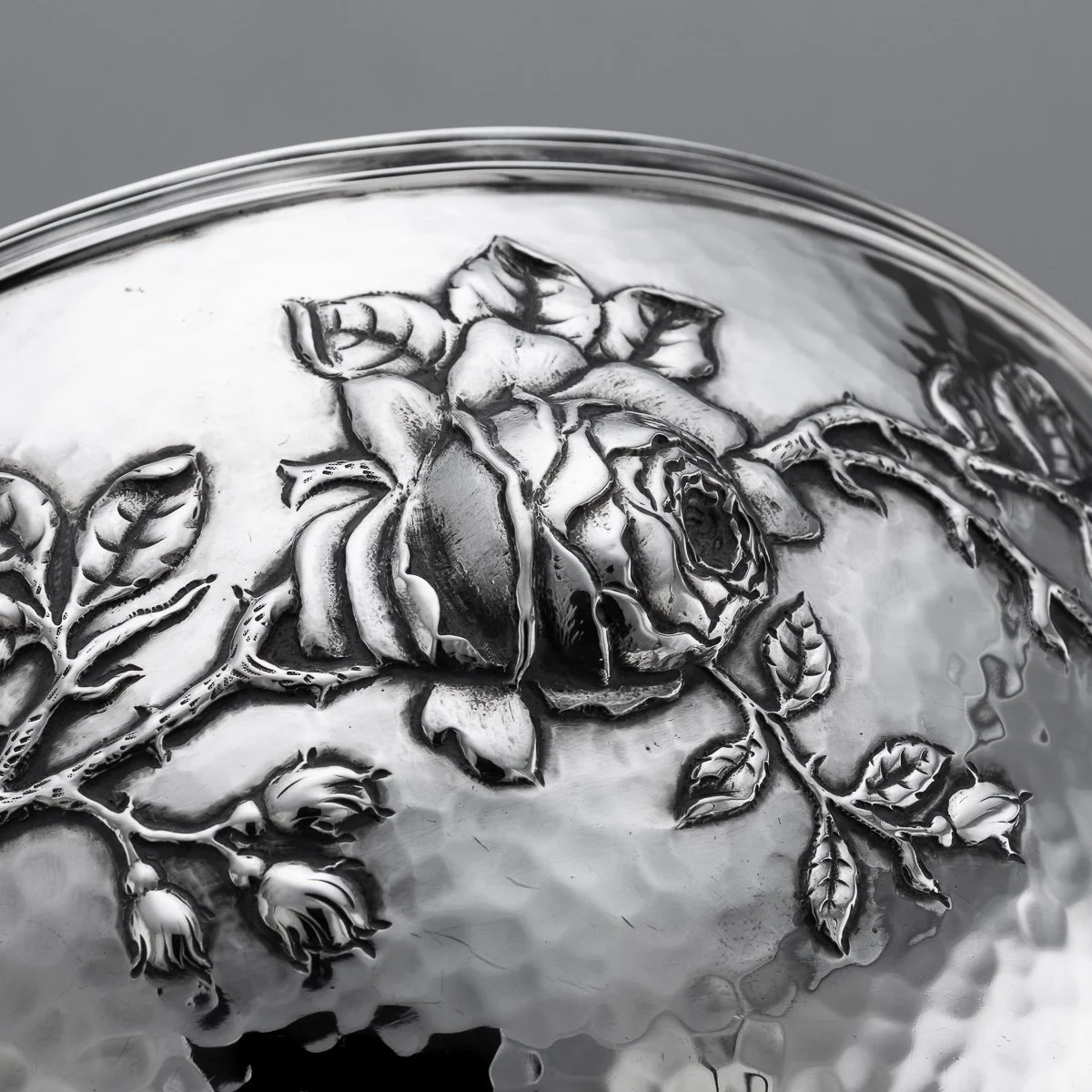 PUSHKINS.COM - C11913 - ANTIQUE 20thC SCOTTISH SOLID SILVER ROSE BOWL, GLASGOW c.1909 - 11.jpg