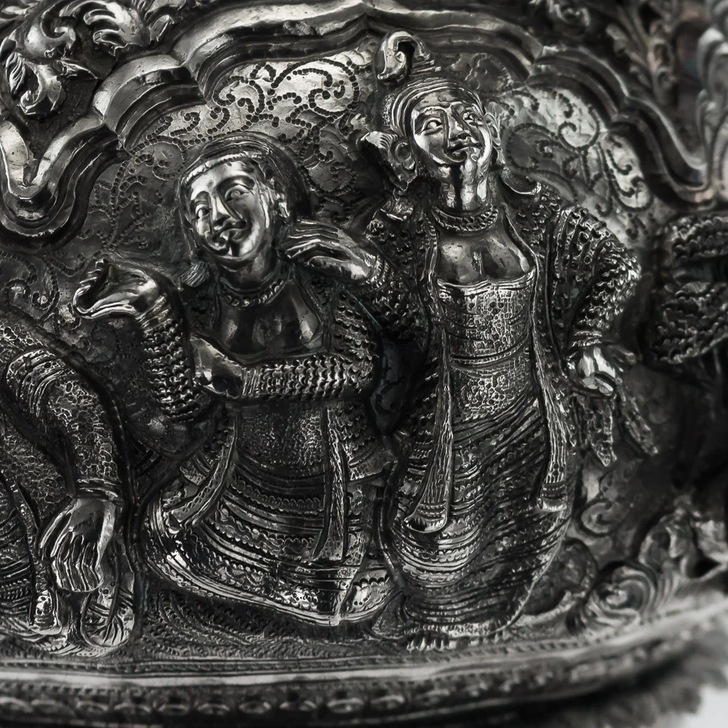 Pushkin Antiques - ANTIQUE 20THC BURMESE SOLID SILVER SCULPTURAL TEAPOT C. 1900- 21.jpg