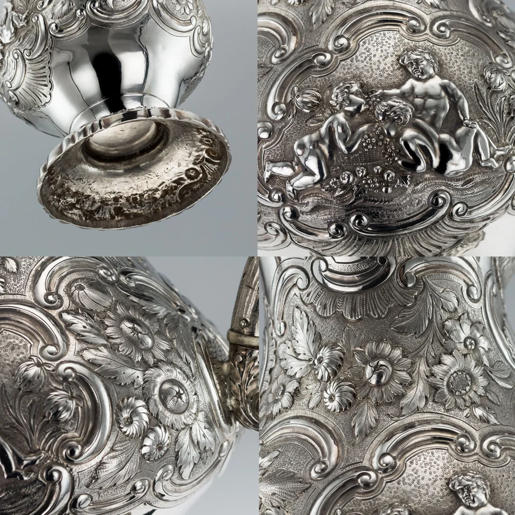 PUSHKIN ANTIQUES LONDON - ANTIQUE 19thC GEORGIAN SOLID SILVER TEA SET & COFFEE SET, JOSEPH ANGELL c.1822 - 11.jpg