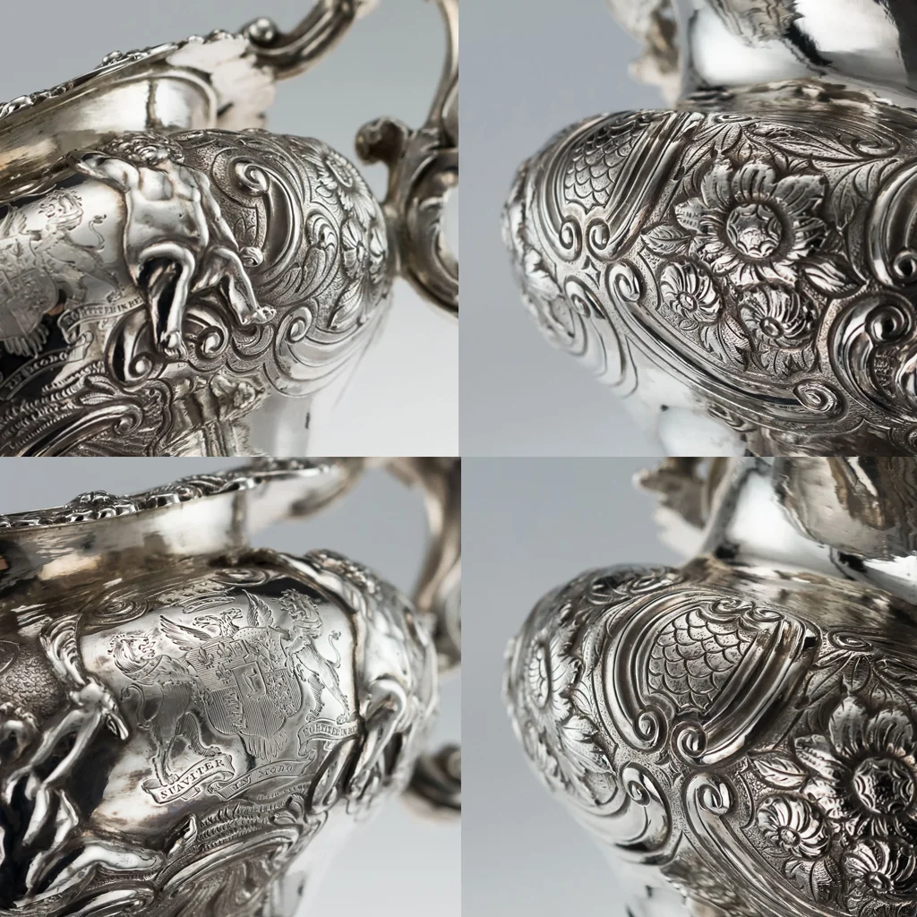 PUSHKIN ANTIQUES LONDON - ANTIQUE 19thC GEORGIAN SOLID SILVER TEA SET & COFFEE SET, JOSEPH ANGELL c.1822 - 21.jpg