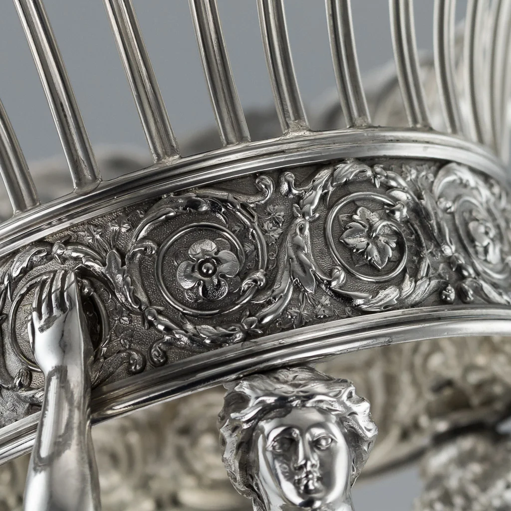 PUSHKIN ANTIQUES LONDON - ANTIQUE 19THC GEORGIAN SOLID SILVER FIGURAL CENTERPIECE, BENJAMIN SMITH C.1820 - 12.jpg