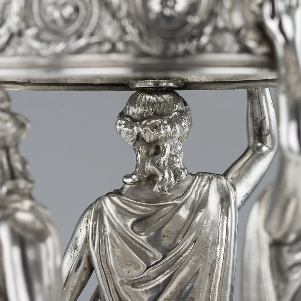 PUSHKIN ANTIQUES LONDON - ANTIQUE 19THC GEORGIAN SOLID SILVER FIGURAL CENTERPIECE, BENJAMIN SMITH C.1820 - 15.jpg
