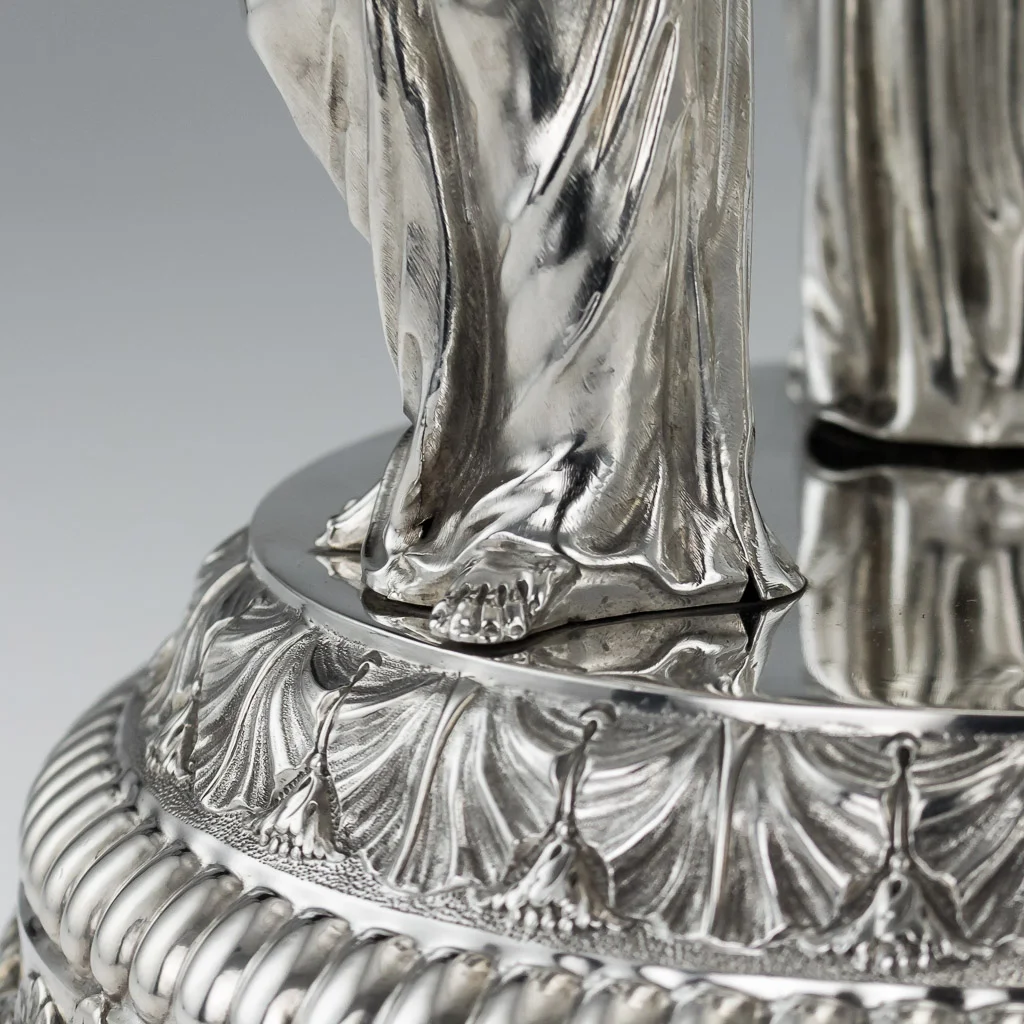 PUSHKIN ANTIQUES LONDON - ANTIQUE 19THC GEORGIAN SOLID SILVER FIGURAL CENTERPIECE, BENJAMIN SMITH C.1820 - 18.jpg