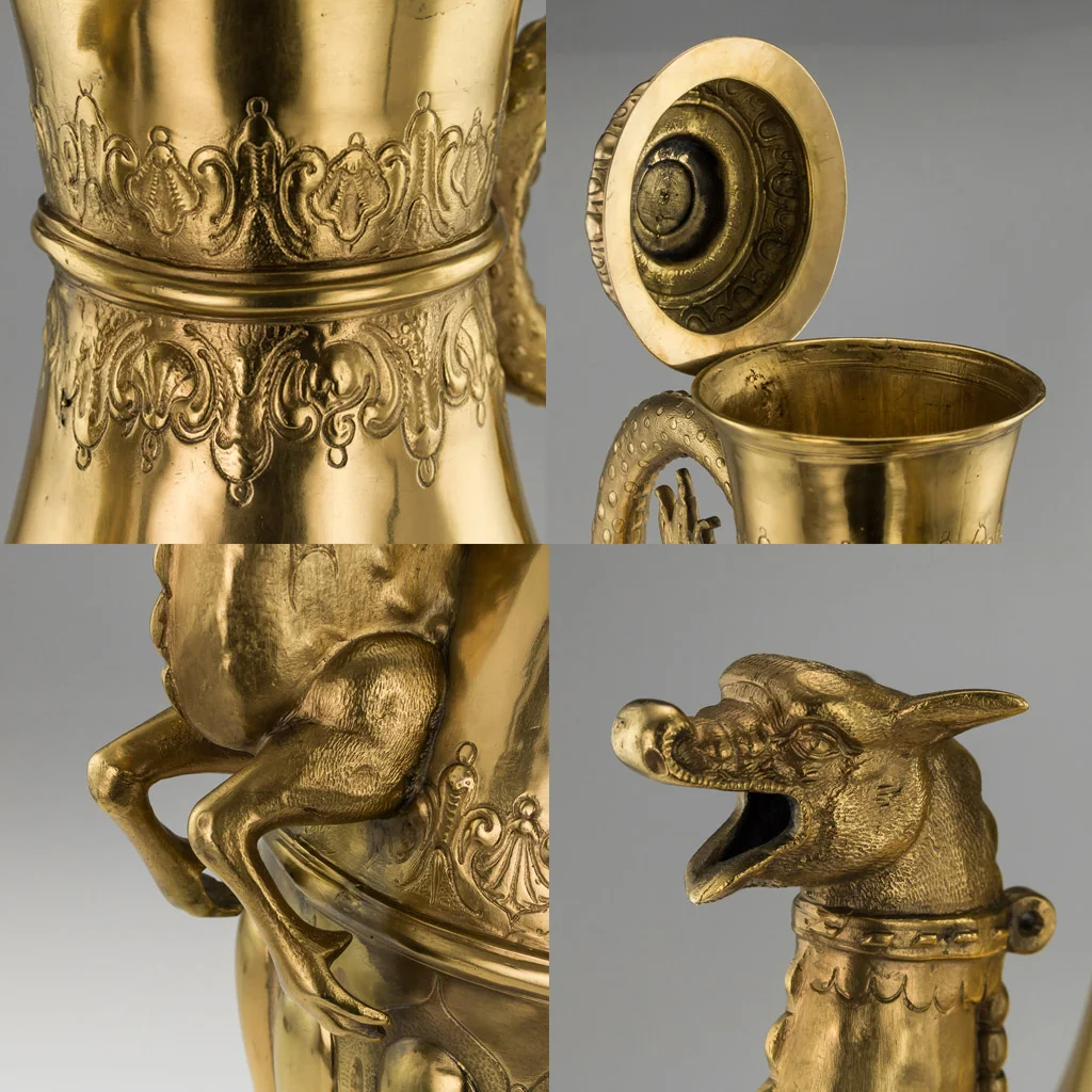 PUSHKIN ANTIQUES LONDON - ANTIQUE 19thC VICTORIAN ELKINGTON ELECTROTYPE MONUMENTAL KREMLIN JUG c.1880 - 09.jpg