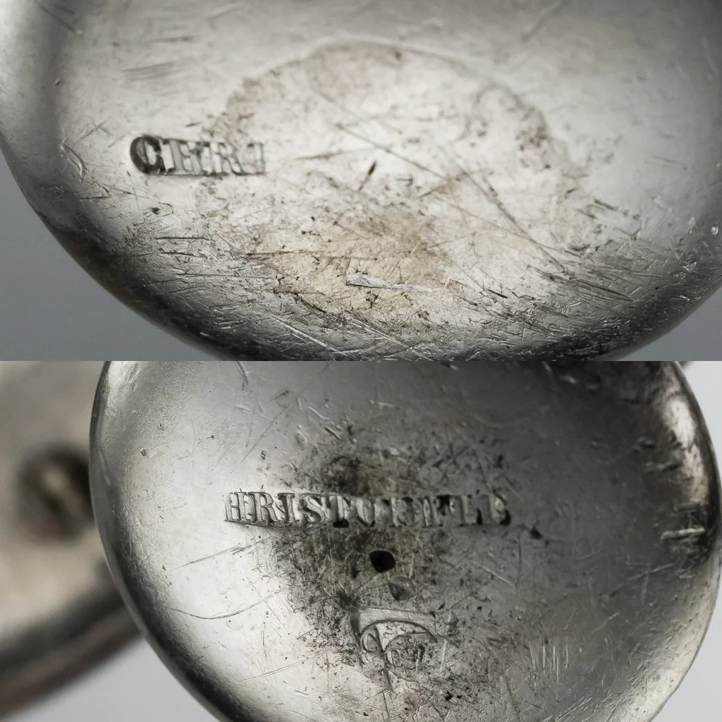 PUSHKIN ANTIQUES LONDON - ANTIQUE 19thC FRENCH CHRISTOFLE SILVER PLATED PAIR OF COMPORTS, PARIS c.1880 - 10.jpg