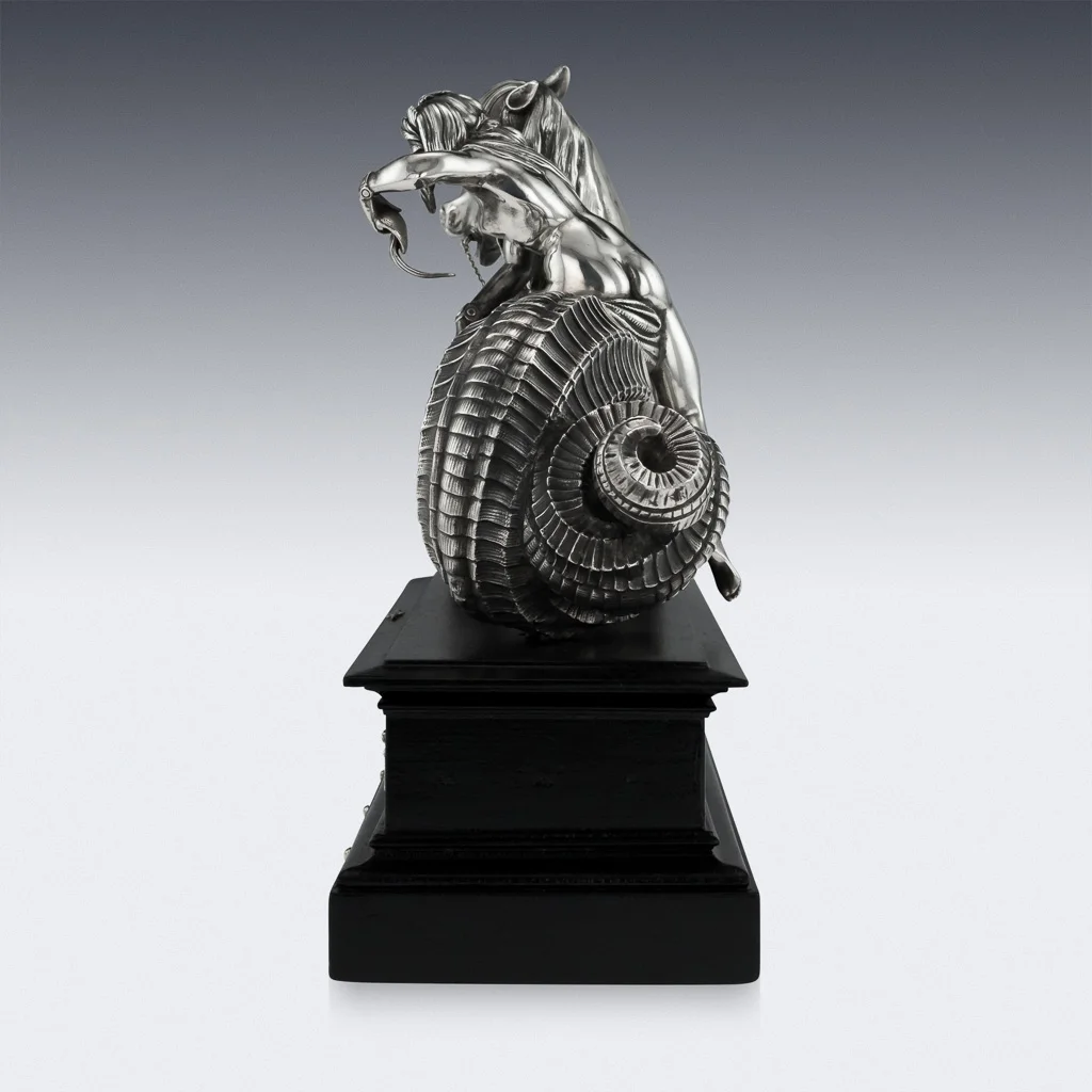 PUSHKIN ANTIQUES LONDON - ANTIQUE 19thC ITALIAN SOLID SILVER STATUES OF POSEIDON & AMPHITRITE, ROME c.1800 - 04.jpg