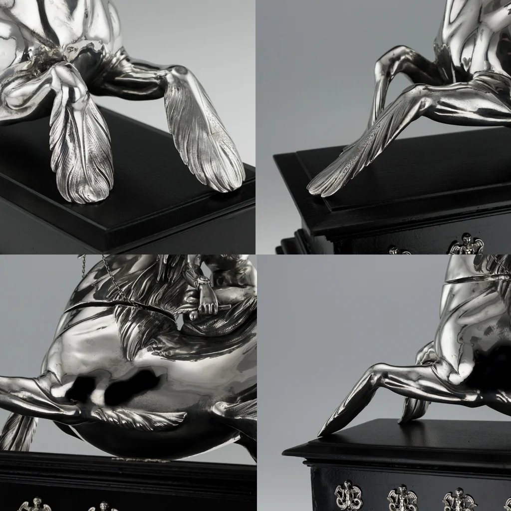 PUSHKIN ANTIQUES LONDON - ANTIQUE 19thC ITALIAN SOLID SILVER STATUES OF POSEIDON & AMPHITRITE, ROME c.1800 - 12.jpg