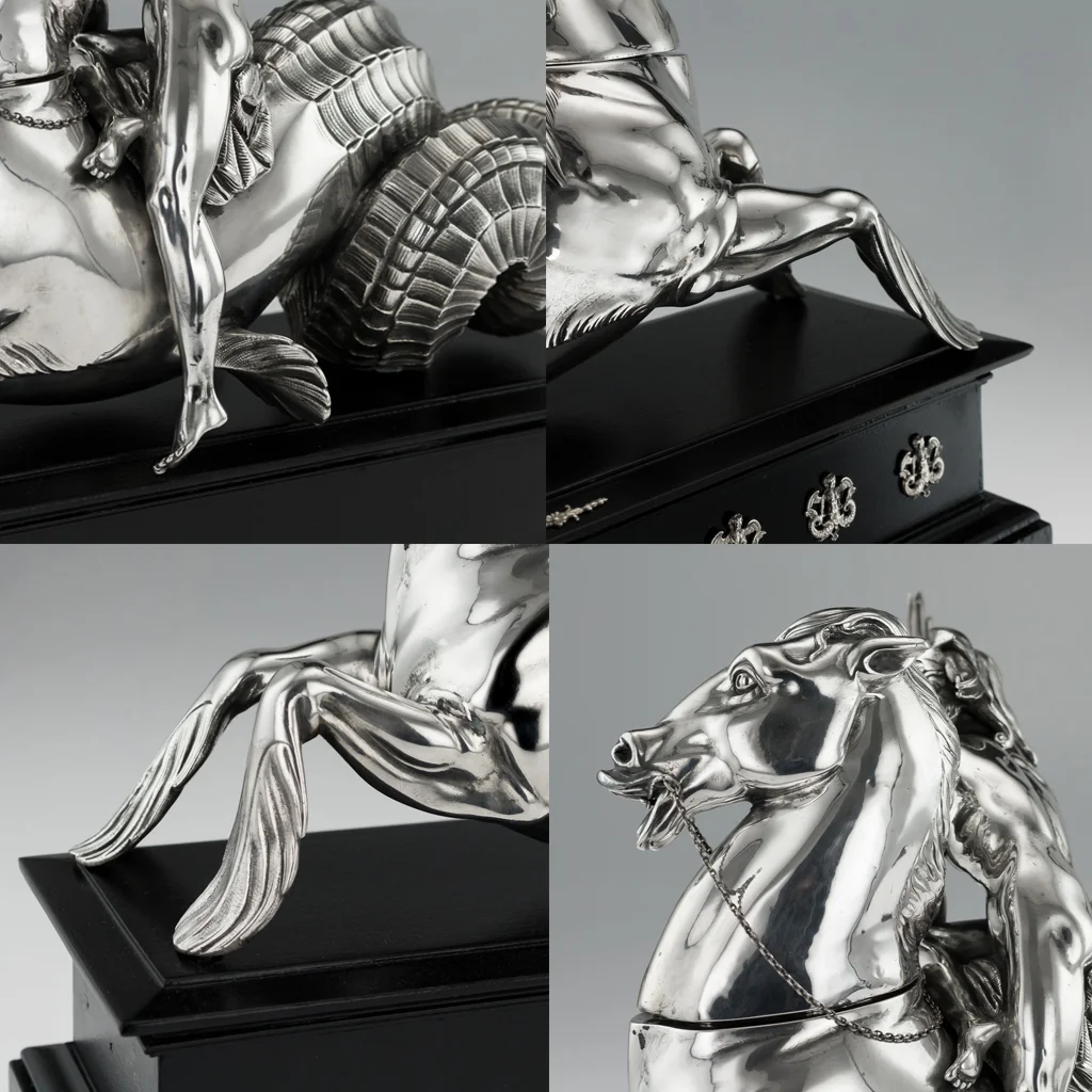 PUSHKIN ANTIQUES LONDON - ANTIQUE 19thC ITALIAN SOLID SILVER STATUES OF POSEIDON & AMPHITRITE, ROME c.1800 - 19.jpg