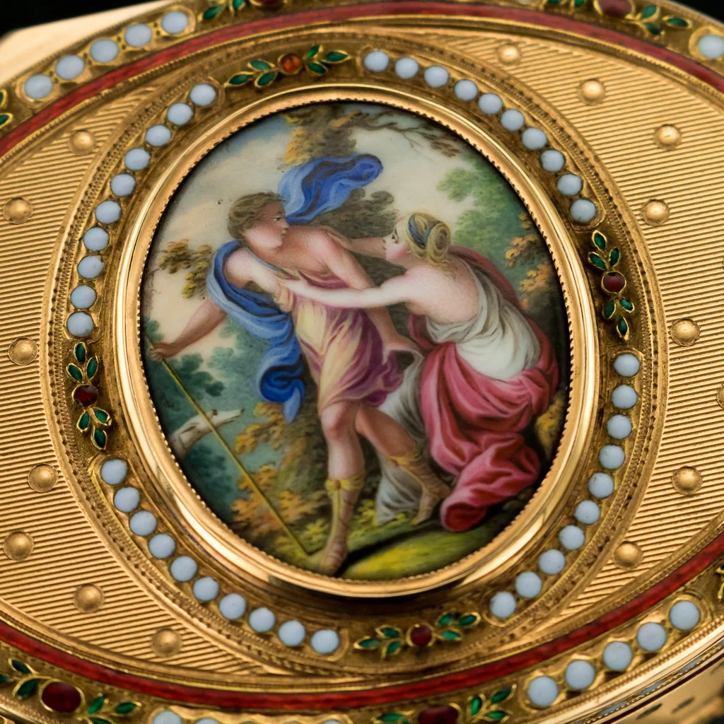 ANTIQUE 18thC GERMAN ROYAL 18k GOLD & ENAMEL SNUFF BOX, FRERES SOUCHAY c.1770 - 05.jpg