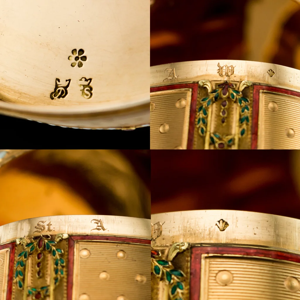 ANTIQUE 18thC GERMAN ROYAL 18k GOLD & ENAMEL SNUFF BOX, FRERES SOUCHAY c.1770 - 12.jpg