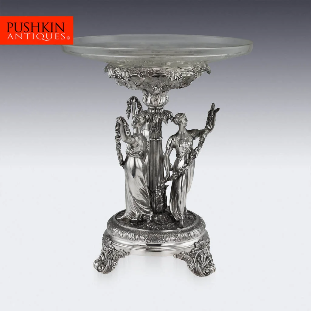 ANTIQUE 19thC GEORGIAN SOLID SILVER FIGURAL CENTERPIECE, BENJAMIN SMITH c.1822 - 01.jpg