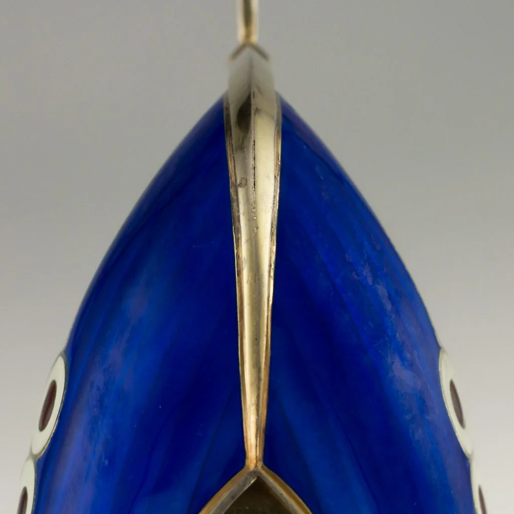 ANTIQUE 20thC NORWEGIAN SOLID SILVER & ENAMEL VIKING BOAT, JACOB TOSTRUP c.1900 - 08.jpg