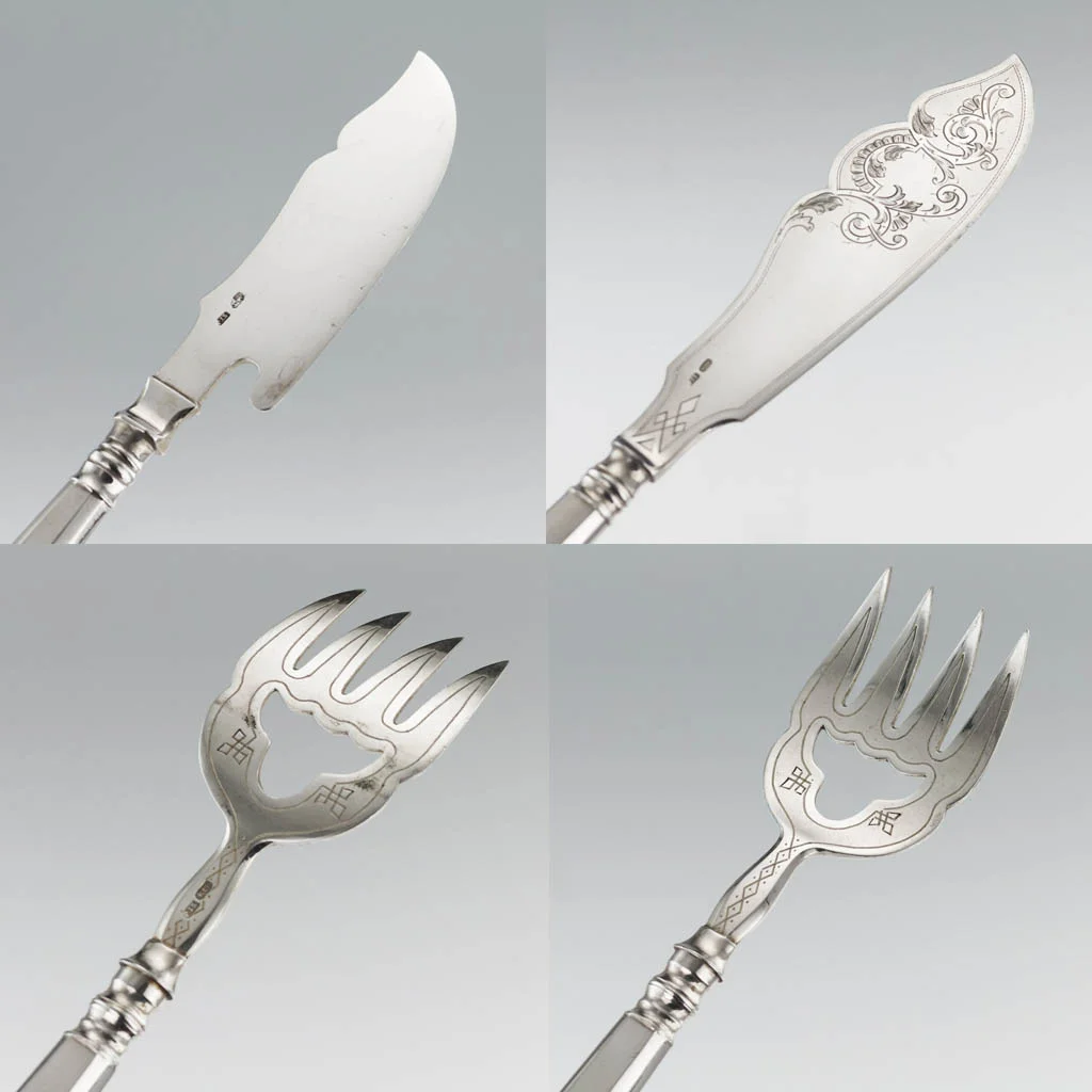 ANTIQUE 20thC IMPERIAL RUSSIAN SOLID SILVER CONDIMENT CUTLERY SET c.1900 - 08.jpg