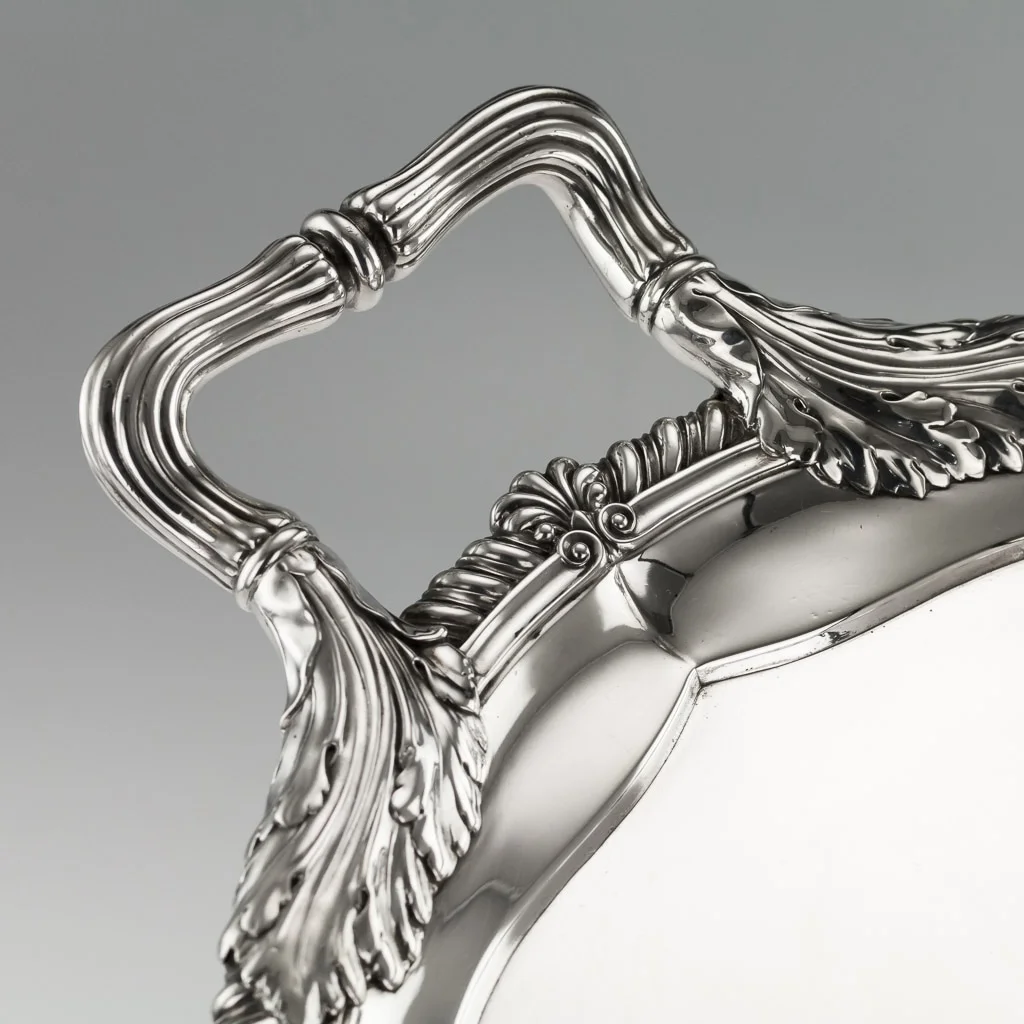 Pushkin Antiques ANTIQUE 19thC GEORGIAN SOLID SILVER CRESTED TRAY, JOHN BRIDGE c.1824 - 04.jpg