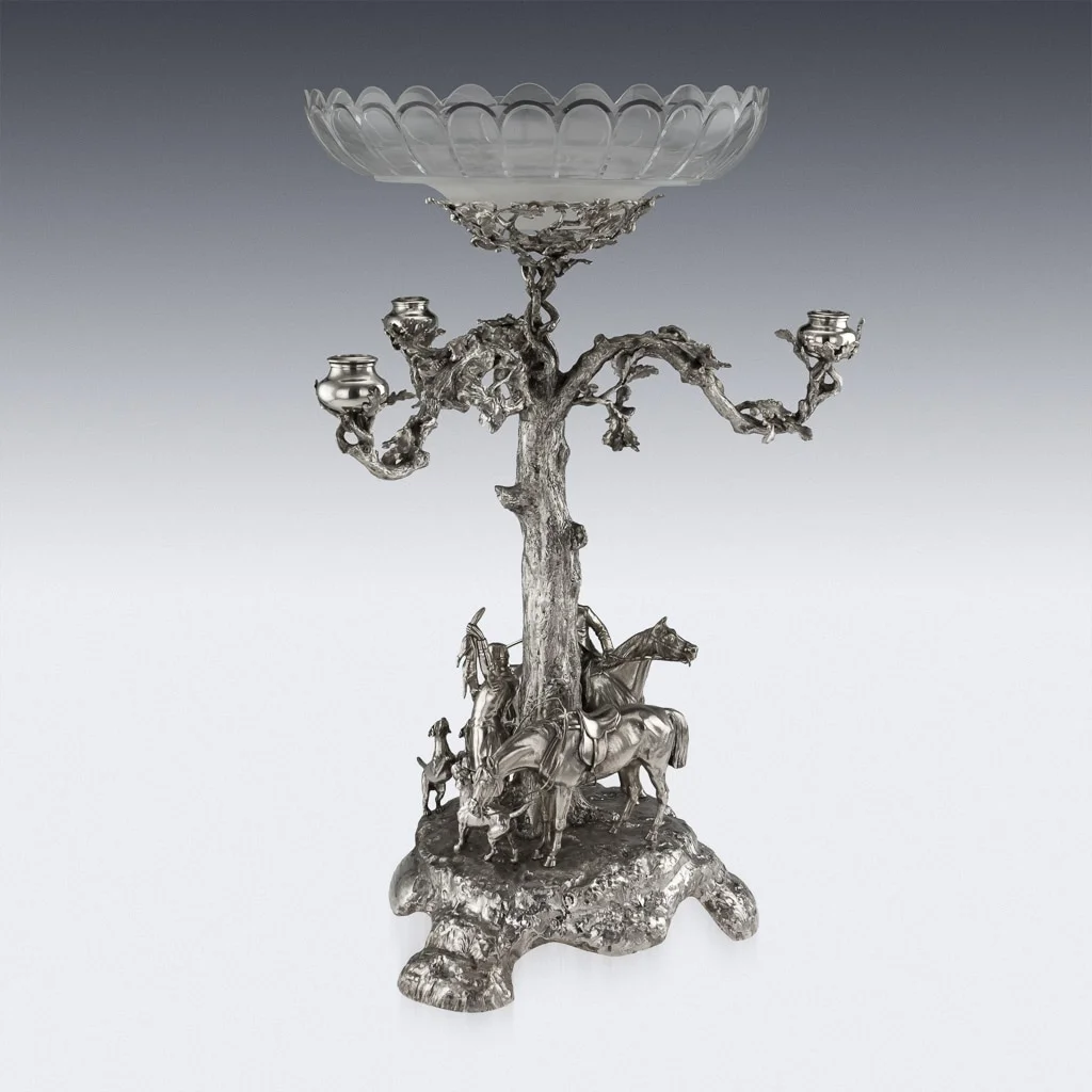Pushkin Antiques ANTIQUE 19THC VICTORIAN SOLID SILVER CANDELABRUM CENTERPIECE, R HENNELL C.1873 - 02.jpg
