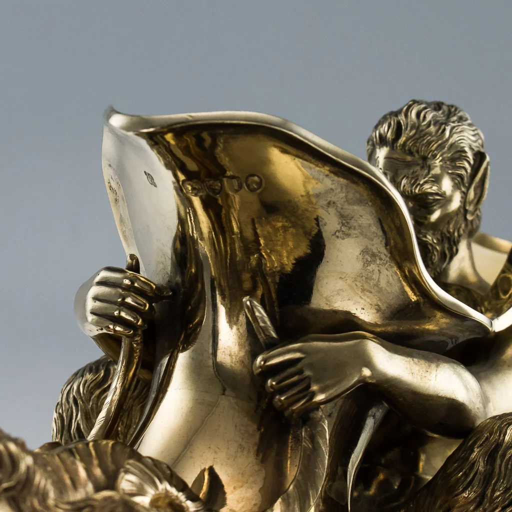 PUSHKIN ANTIQUES- ANTIQUE 19TH CENTURY VICTORIAN SILVER-GILT BACCHUS WINE EWER, ALDWINKLE & SLATER C.1884 - 8.jpg