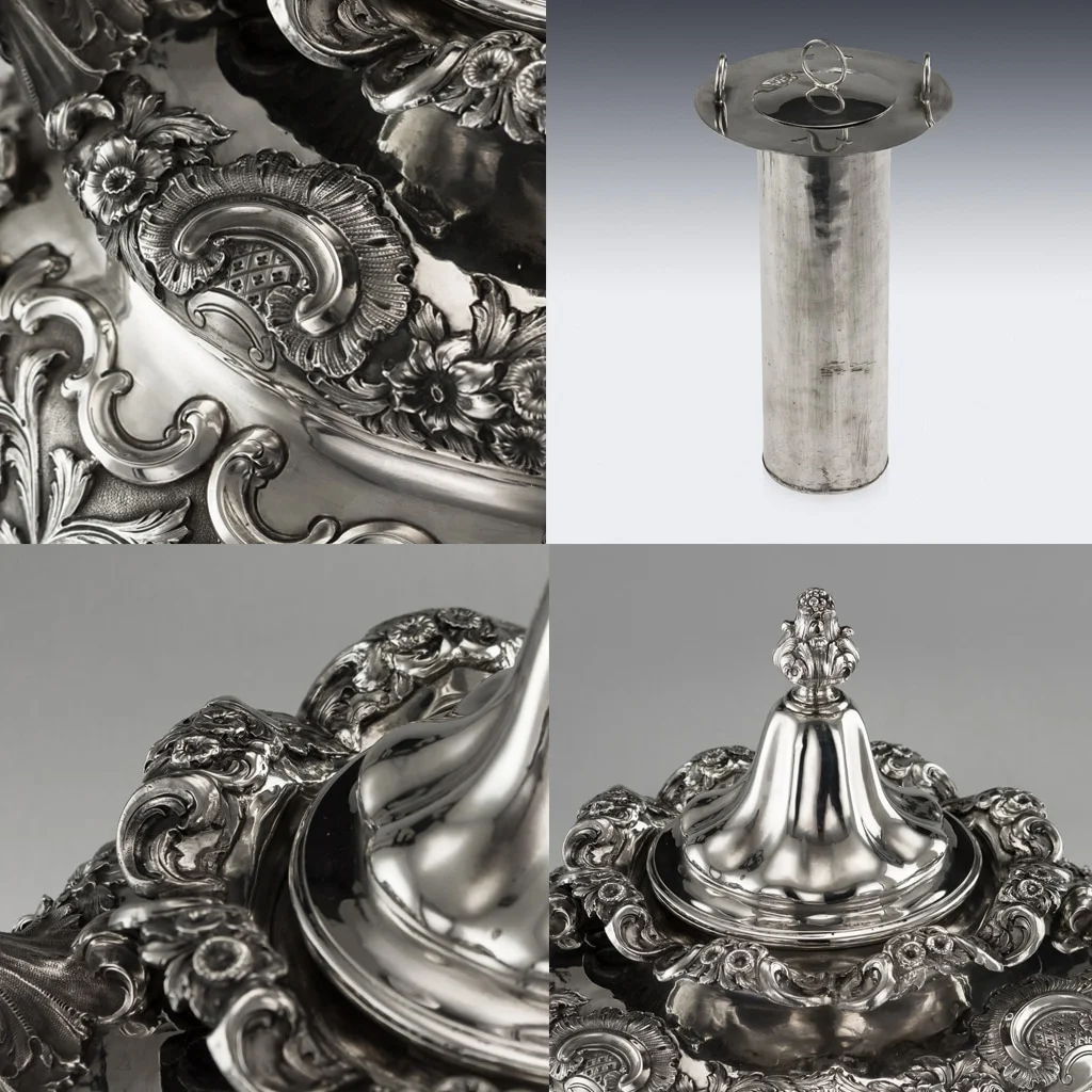 Pushkin Antiques - ANTIQUE 19THC SCOTTISH SOLID SILVER HOT WATER URN : SAMOVAR, WHIGHTON C.1836 - 08.jpg