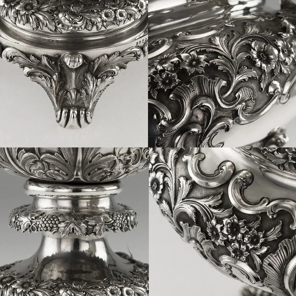 Pushkin Antiques - ANTIQUE 19THC SCOTTISH SOLID SILVER HOT WATER URN : SAMOVAR, WHIGHTON C.1836 - 11.jpg