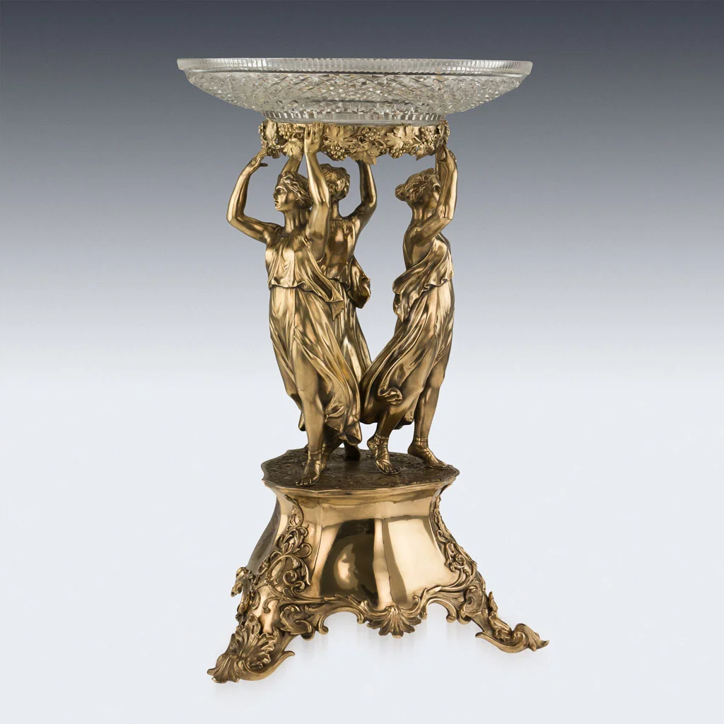 Pushkin Antiques - ANTIQUE 19THC VICTORIAN SOLID SILVER GILT MONUMENTAL FIGURAL CENTREPIECE C.1837 - 02.jpg