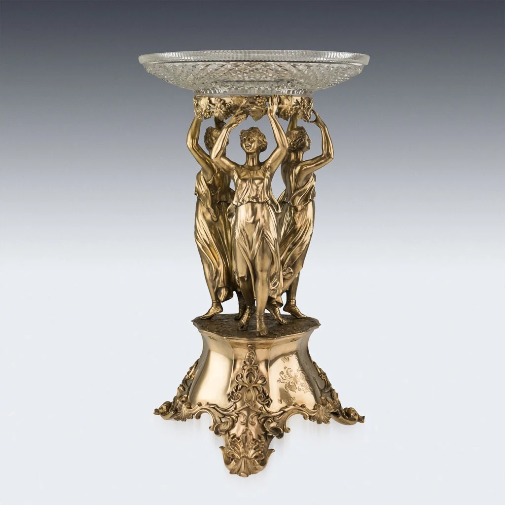 Pushkin Antiques - ANTIQUE 19THC VICTORIAN SOLID SILVER GILT MONUMENTAL FIGURAL CENTREPIECE C.1837 - 03.jpg