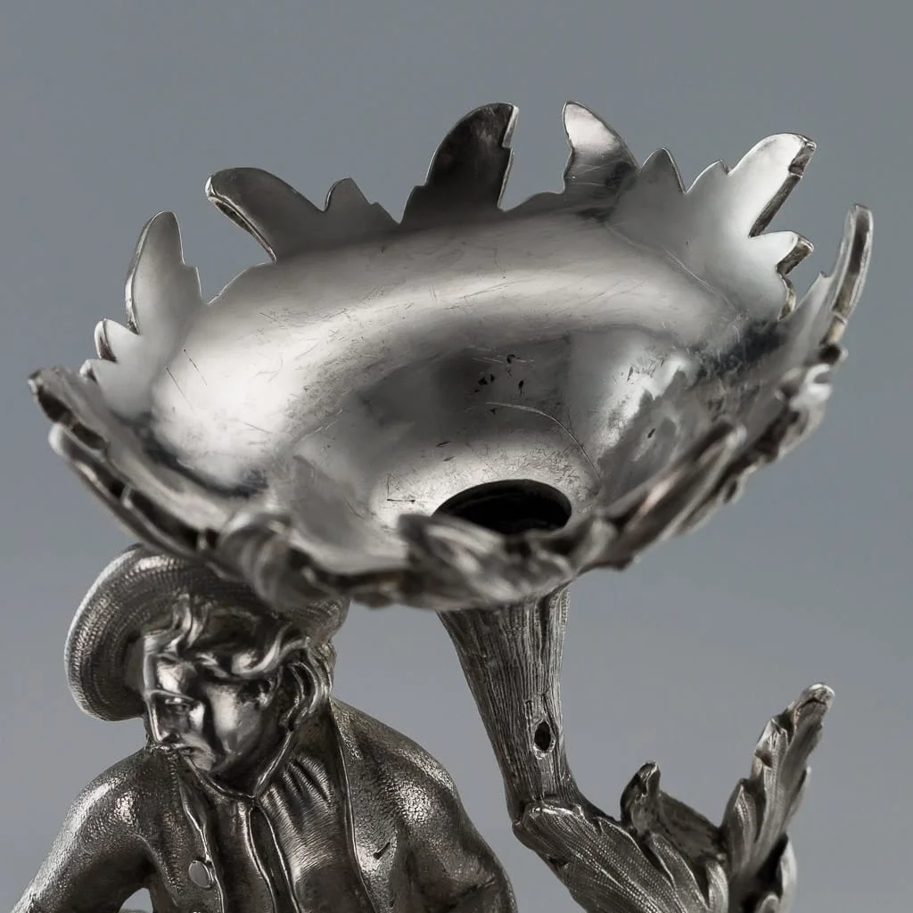 ANTIQUE 19thC VICTORIAN SOLID SILVER PAIR OF FIGURAL COMPORTS, C & G FOX c.1852 - 10.jpg