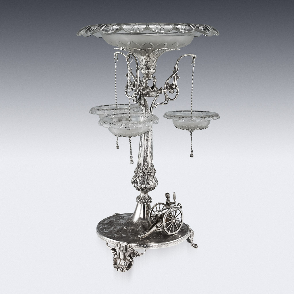 Pushkin Antiques - ANTIQUE 19thC VICTORIAN SOLID SILVER ROYAL ARTILLERY CENTREPIECE c.1874 - 04.jpg