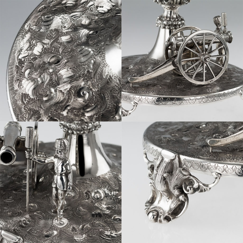 Pushkin Antiques - ANTIQUE 19thC VICTORIAN SOLID SILVER ROYAL ARTILLERY CENTREPIECE c.1874 - 09.jpg