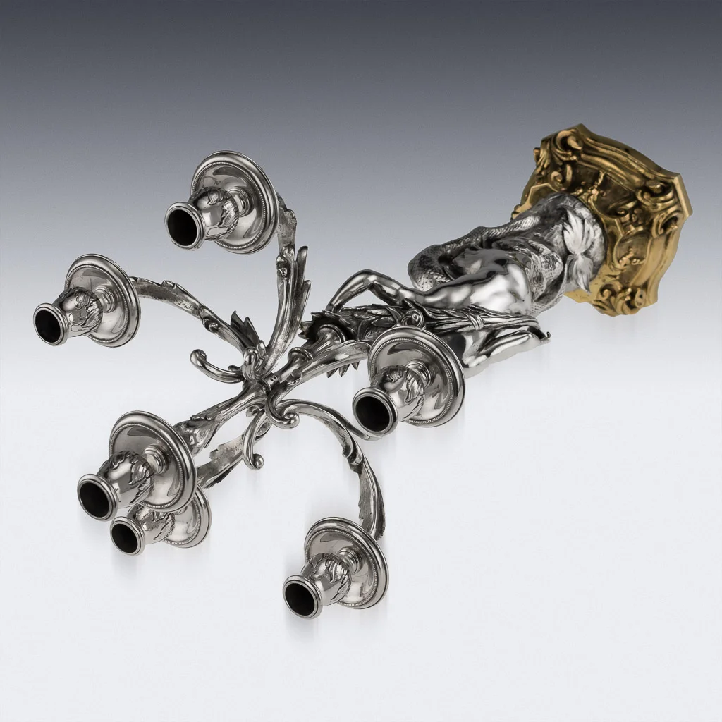 Pushkin Antiques - ANTIQUE 20thC ITALIAN EUGENIO AVOLIO SOLID SILVER CANDELABRA, NAPLES c.1930 - 12.jpg