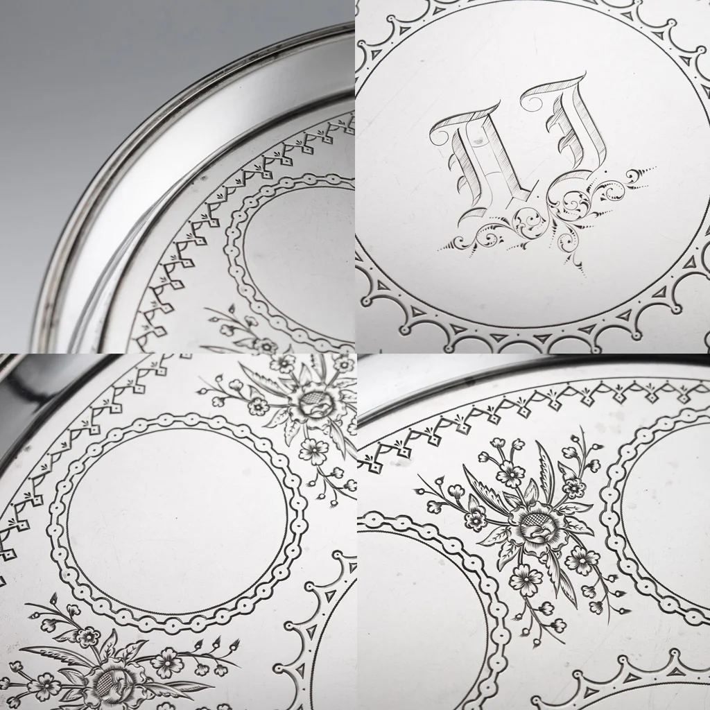 Pushkin Antiques - ANTIQUE 19thC RUSSIAN EIGHT-PIECE SOLID SILVER & GLASS VODKA SET c.1880 - 8.jpg