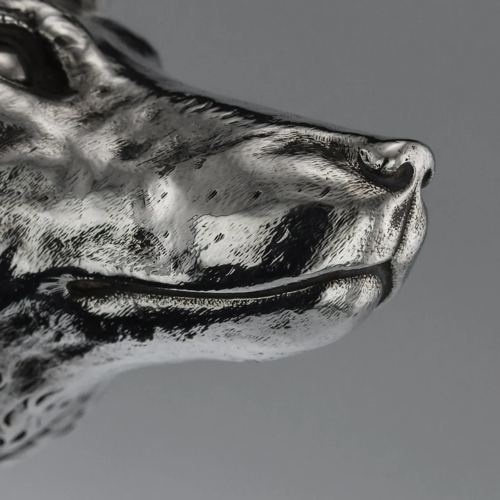 pushkin antiques - ANTIQUE 19thC VICTORIAN SOLID SILVER FOX STIRRUP CUP, JOHN SAMUEL HUNT c.1846 - 8.jpg
