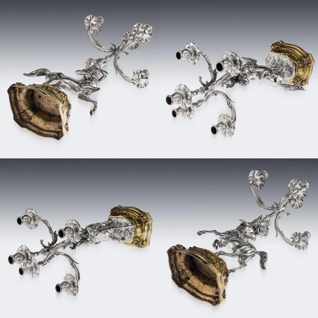 pushkin antiques - ANTIQUE 20thC ITALIAN EUGENIO AVOLIO SOLID SILVER CANDELABRA, NAPLES c.1930 - 9.jpg