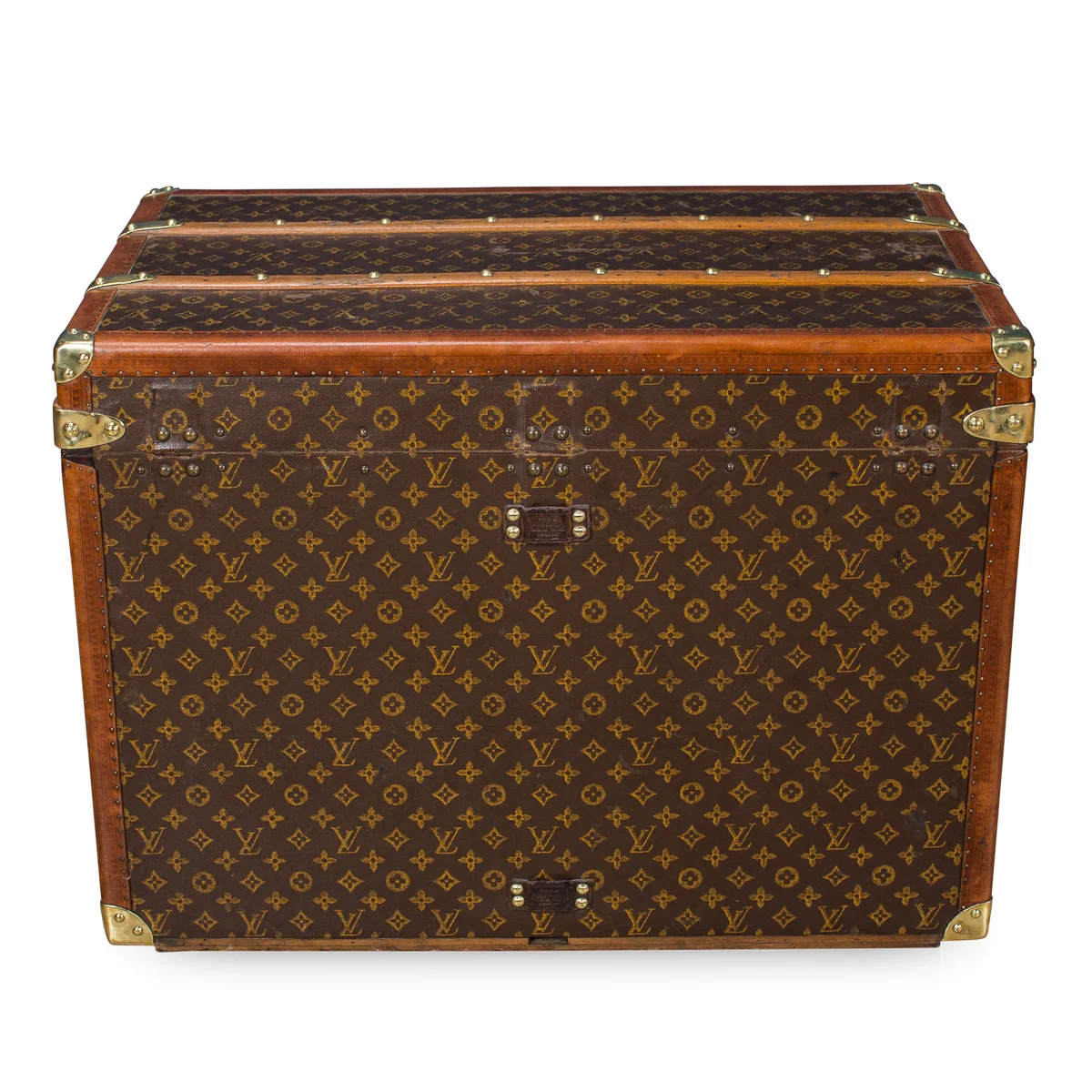 Pushkin Antiques - ANTIQUE 20thC RARE LOUIS VUITTON MONOGRAM HAT TRUNK c.1930 -5.jpg