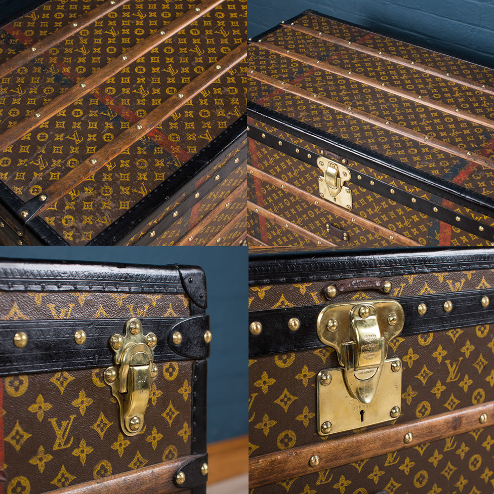 Louis Vuitton, Bags, Antique Louis Vuitton Canvas Steamer Trunk Lv Rare