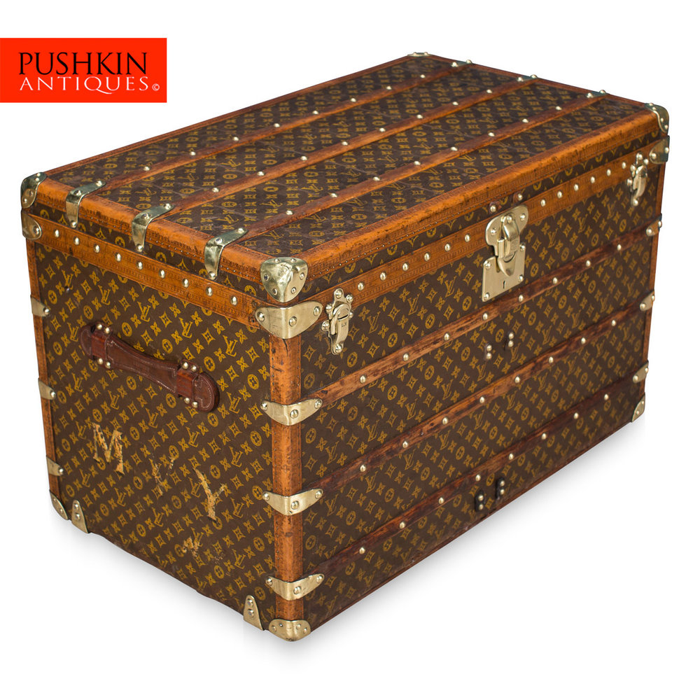 This majestic Louis Vuitton checkered courier trunk