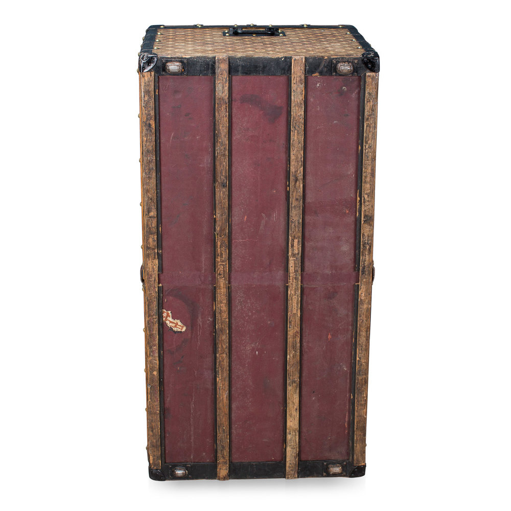 ANTIQUE 19thC LOUIS VUITTON WOVEN STEAMER TRUNK c.1896 — Pushkin Antiques