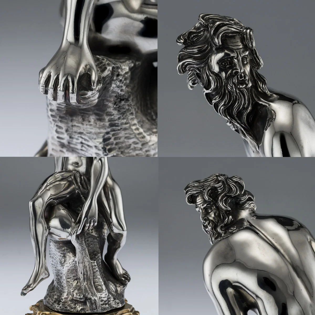 ANTIQUE 20thC ITALIAN EUGENIO AVOLIO SOLID SILVER SCULPTURES, NAPLES c.1930 - 7.jpg