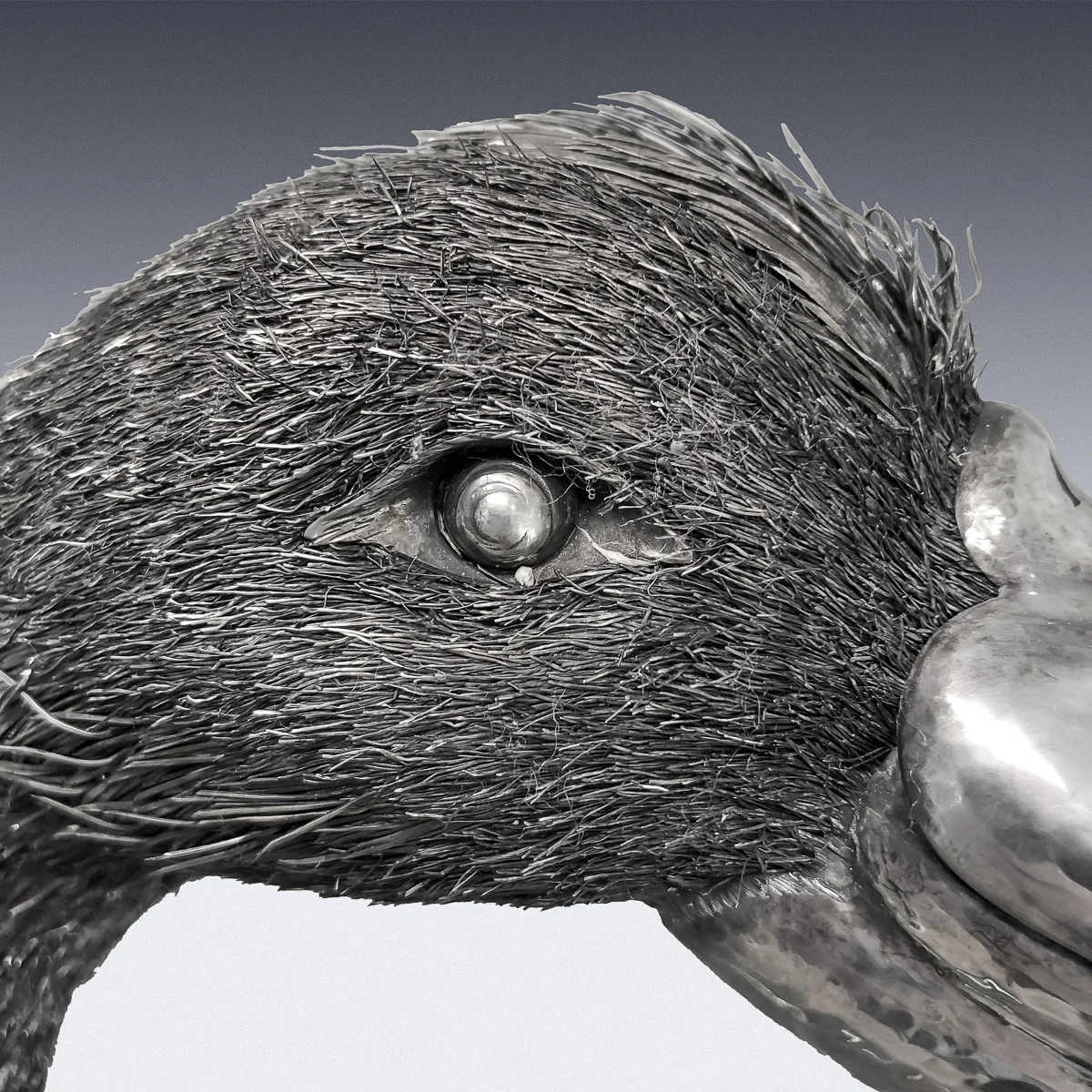 pushkin antiques - STUNNING 20thC MONUMENTAL ITALIAN SOLID SILVER FLAMINGO, MARIO BUCCELLATI c.1960 - 7.jpg